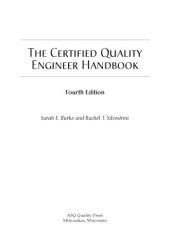 book The certified quality engineer handbook