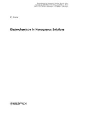 book Electrochemistry in nonaqueous solutions