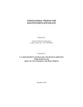 book Toxicological profiles - Di(2-ethylhexyl)phthalate