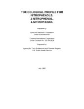 book Toxicological profiles - Nitrophenols