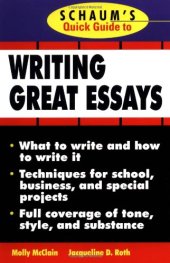 book Schaum's Quick Guide to Essay Writing