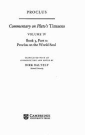 book Proclus: Commentary on Plato’s Timaeus Book 3: Volume 4: Proclus on the World Soul Part 2