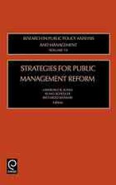 book Strategies for public management reform