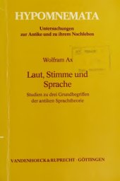 book Laut, Stimme und Sprache. Studien zu drei Grundbegriffen der antiken Sprachtheorie