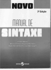 book Novo Manual de Sintaxe