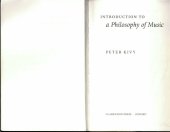 book Introduction to a Philosophy of Music