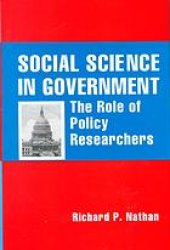 book Social science in government : the role of policy researchers