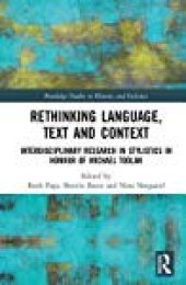 book Rethinking Language, Text and Context: Interdisciplinary Research in Stylistics in Honour of Michael Toolan