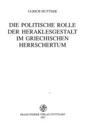 book Die politische Rolle der Heraklesgestalt im griechischen Herrschertum