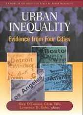 book Urban inequality : evidence from four cities