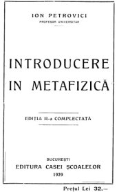 book Introducere în metafizică