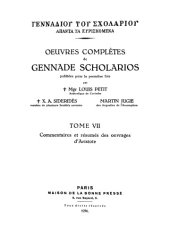 book Œuvres complètes de George Gennadios Scholarios