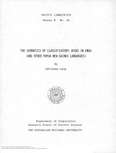 book The semantics of classificatory verbs in Enga (and other Papua New Guinea languages)