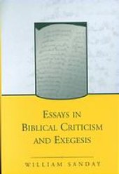 book Essays in Biblical criticism and exegesis