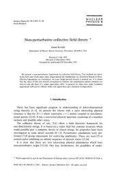 book Non-perturbative collective field theory