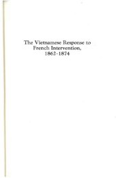 book The Vietnamese Response to French Intervention, 1862–1874