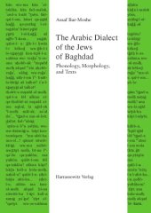 book The Arabic Dialect of the Jews of Baghdad: Phonology, Morphology, and Texts