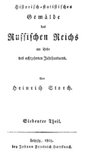 book Historisch-statistisches Gemälde des Russischen Reichs am Ende des achtzehnten Jahrhunderts T. 7