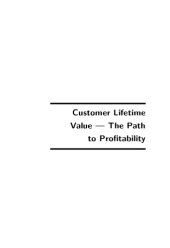 book Customer lifetime value : the path to profitability