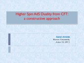 book Higher Spin AdS-Duality from CFT - a constructive approach