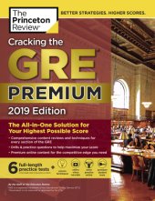 book Cracking the GRE Premium Edition with 6 Practice Tests, 2019