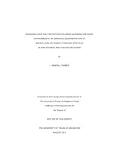 book Engaging over-age participants in urban learning and work environments: An empirical demonstration of macro-level efficiency through effective at-risk student and teacher recovery