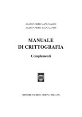 book Manuale di crittografia: teoria, algoritmi e protocolli