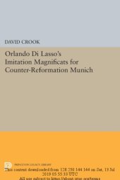 book Orlando di Lasso’s imitation magnificats for Counter-Reformation Munich