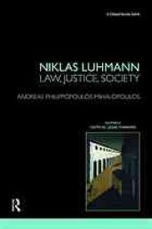 book Niklas Luhmann: Law, Justice, Society