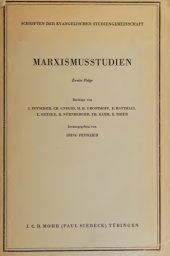 book Marxismusstudien. Zweite Folge