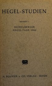 book Heidelberger Hegel-Tage 1962. Vorträge und Dokumete