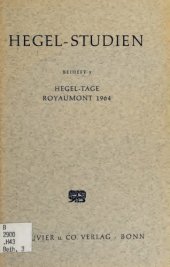 book Hegel-Tage Royaumont 1964. Beiträge zur Deutung der Phänomenologie des Geistes