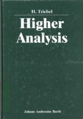 book Higher Analysis