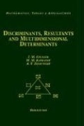 book Discriminants, Resultants, and Multidimensional Determinants