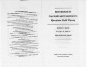 book Introduction to Algebraic and Constructive Quantum Field Theory