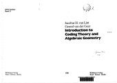 book Introduction to Coding Theory and Algebraic Geometry