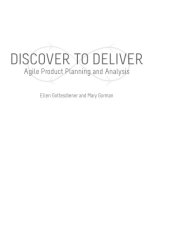 book Discover to Deliver: Agile Product Planning and Analysis