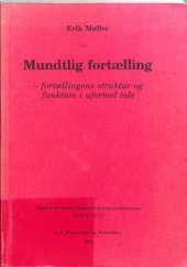 book Mundtlig fortælling - fortællingens struktur og funktion i uformel tale