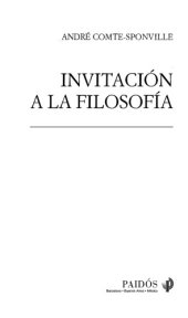 book Invitación a la filosofía