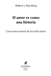 book El amor es como un historia: una nueva teoría de las relaciones