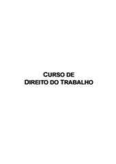 book Curso de Direito do Trabalho