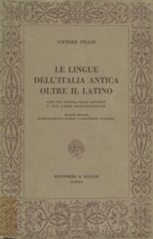 book Manuale storico della lingua latina. Le lingue dell’Italia antica oltre il latino