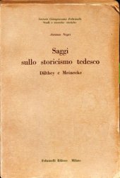 book Saggi sullo storicismo tedesco Dilthey e Meinecke