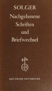 book Nachgelassene Schriften und Briefwechsel