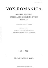 book Vox Romanica : annales Helvetici explorandis linguis Romanicis destinati