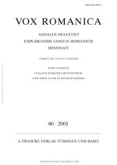 book Vox Romanica : annales Helvetici explorandis linguis Romanicis destinati