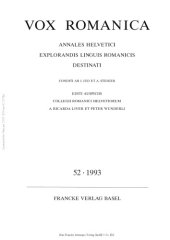 book Vox Romanica : annales Helvetici explorandis linguis Romanicis destinati