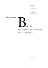 book Baltų praeitis istoriniuose šaltiniuose