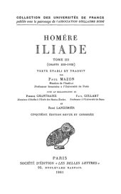 book Homère: Iliade, Tome III: Chants XIII-XVIII