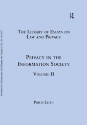 book Privacy in the Information Society